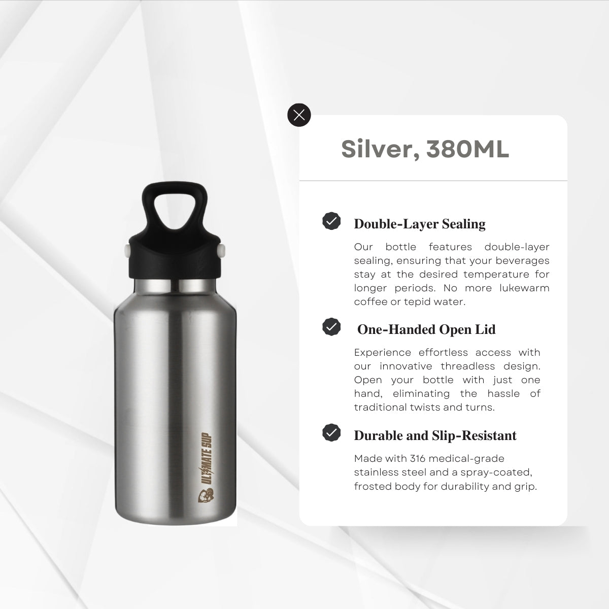 UltimateSup, Frost Vial Thermos Bottle, 600ml