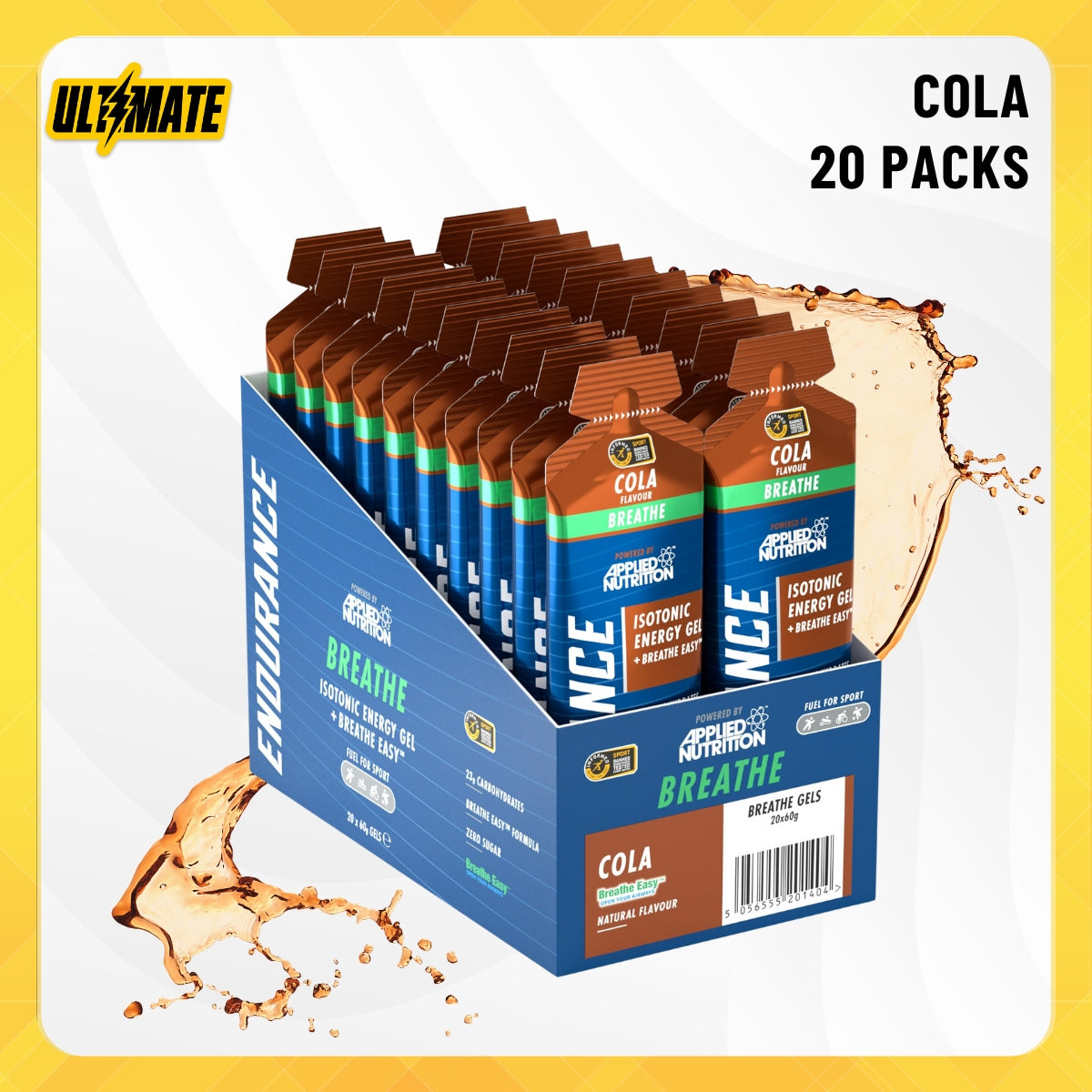 Applied Nutrition Endurance Isotonic Energy Gel - Breathe 60G, 20 packs - Ultimate Sup Singapore