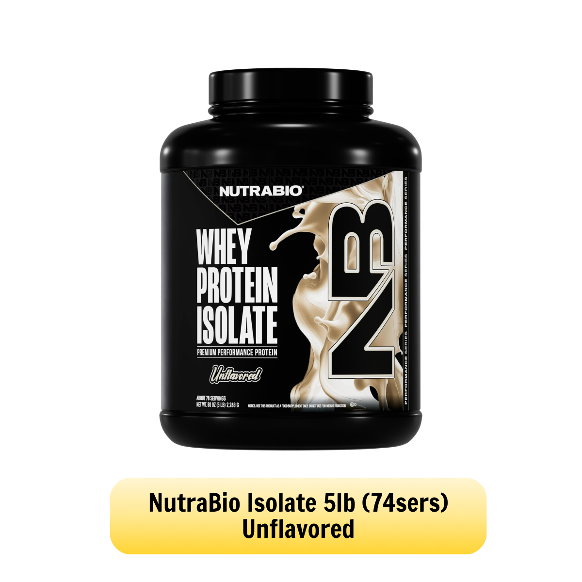 NUTRABIO Whey Protein Isolate Full Label Disclosure Muscle Recovery Protein Powder 2Lb 5Lb