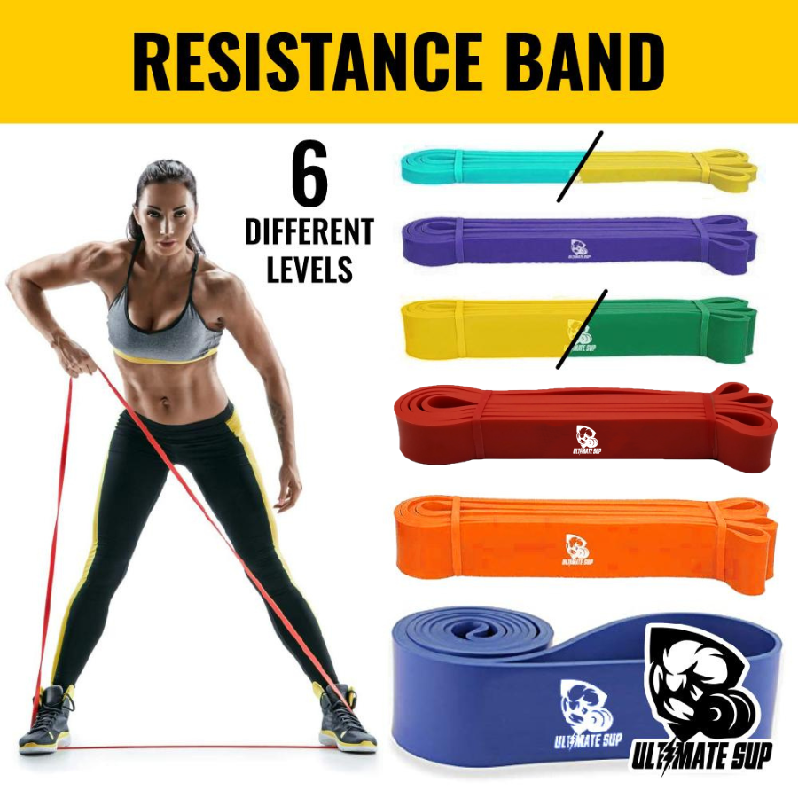 Ultimate Sup, Long Resistant Bands, 6 power levels (5-125 lbs) - Ultimate Sup Singapore