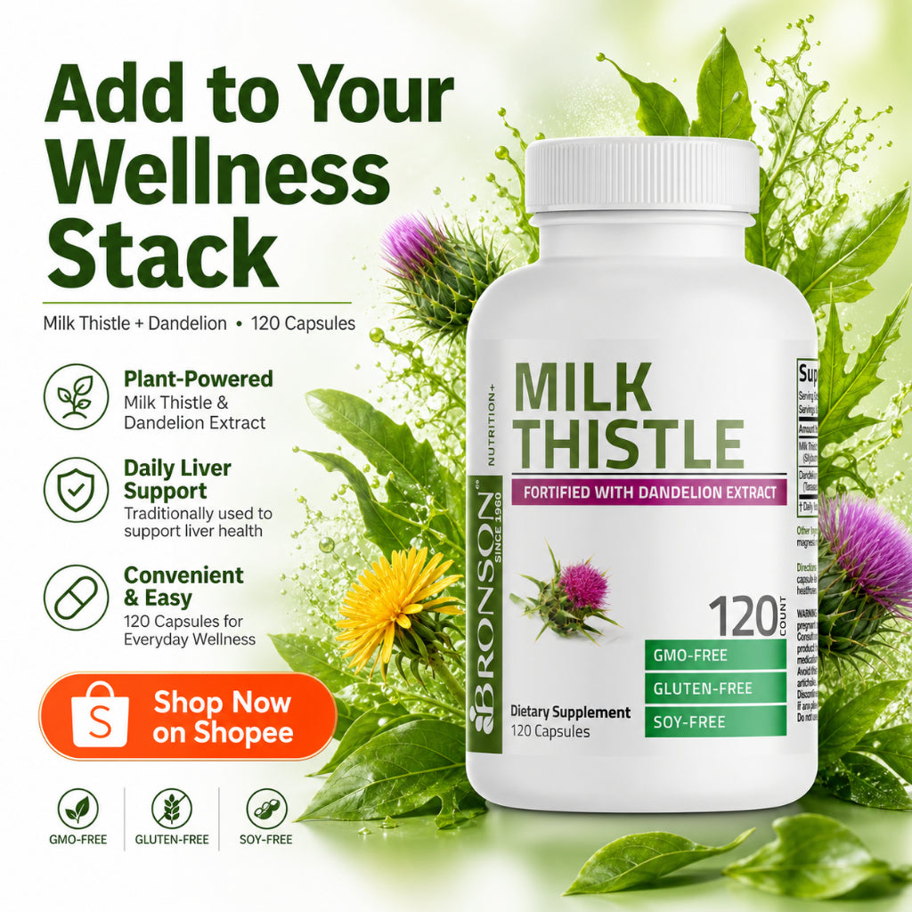 Bronson, Milk Thistle Silymarin Marianum Dandelion Extract, 120cap