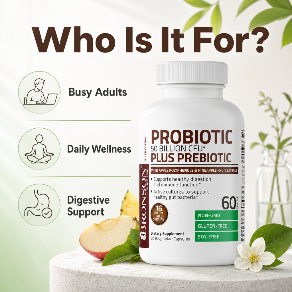 Bronson, Probiotic 50 Billion CFU Prebiotic with
