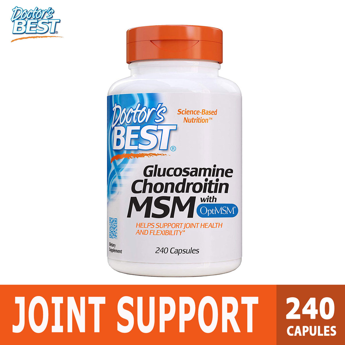 Doctor's Best, Glucosamine Chondroitin MSM with OptiMSM, 240360 Veggi