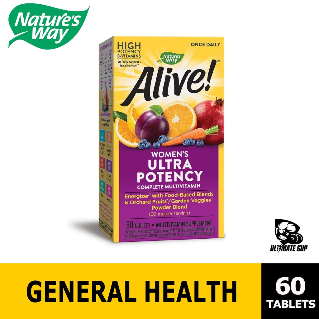 Nature's Way, Alive! Once Daily Women's Ultra Potency Multi-Vitamin, 60 Tablets, Ultimate Sup