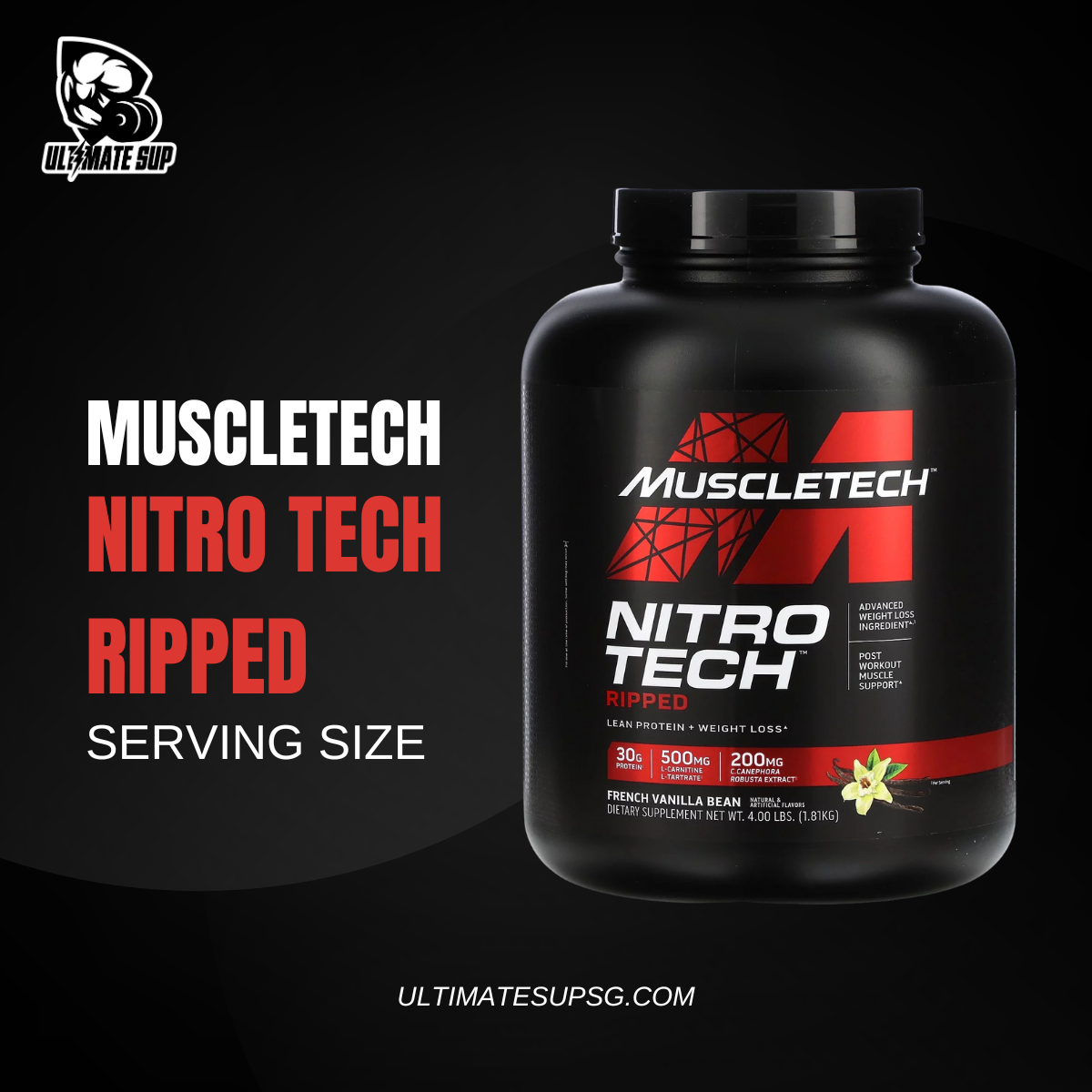 Muscletech Ripped Optimal Serving Size for MuscleTech Nitro Tech Ripped – Ultimate Sup