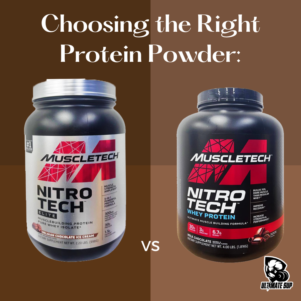 Choosing the Right Protein Powder: MuscleTech Nitro Tech Elite vs. Nitro Tech Whey Protein