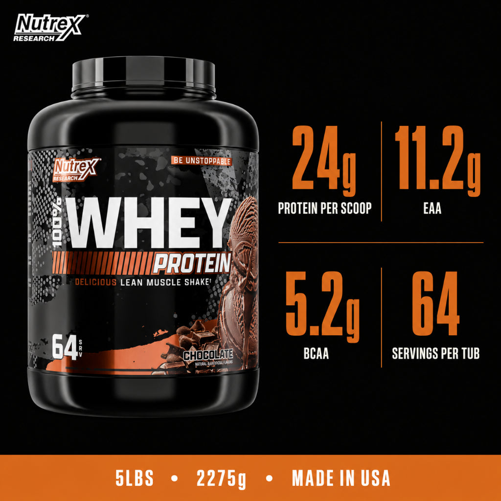 Nutrex Research 100% Whey Premium Whey Protein, 2-5lbs