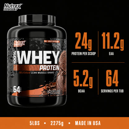 Nutrex Research 100% Whey Premium Whey Protein, 2-5lbs