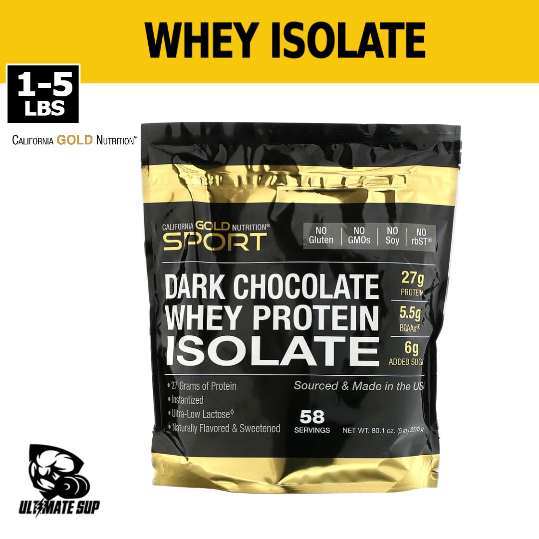 California Gold Nutrition, Whey Protein Isolate, Various Flavors, 1-5lbs - Ultimate Sup Singapore