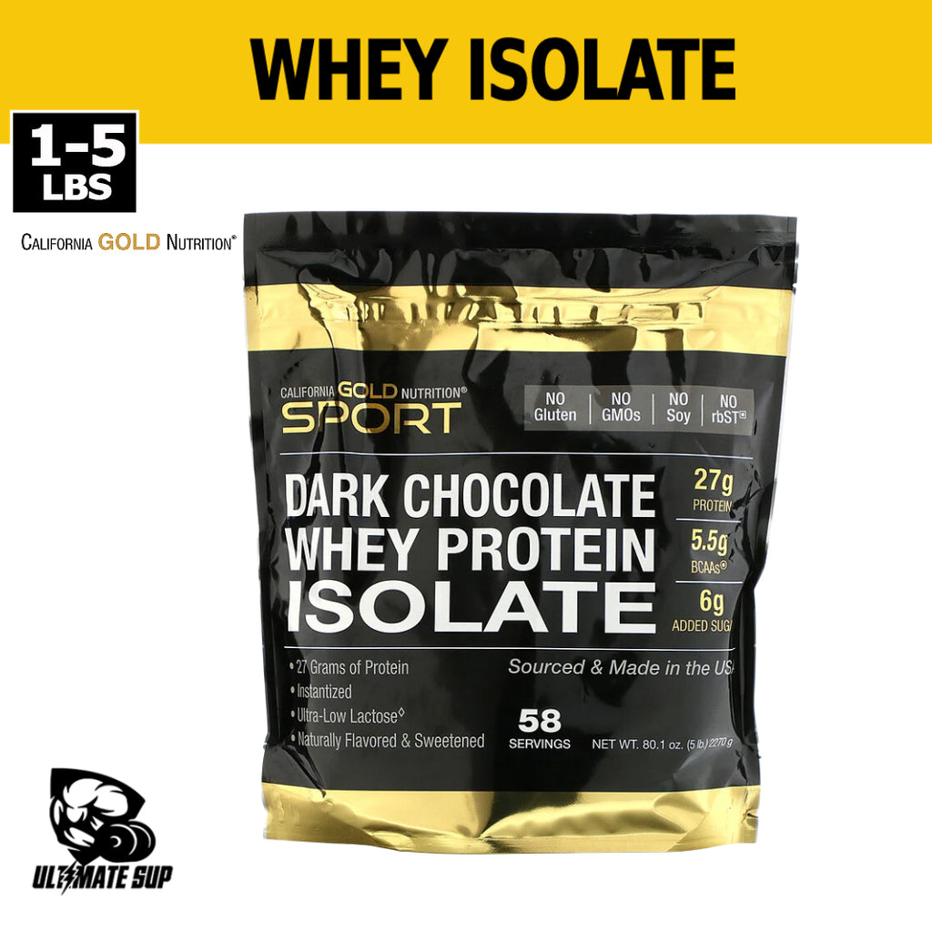 California Gold Nutrition, Whey Protein Isolate, Various Flavors, 1-5lbs