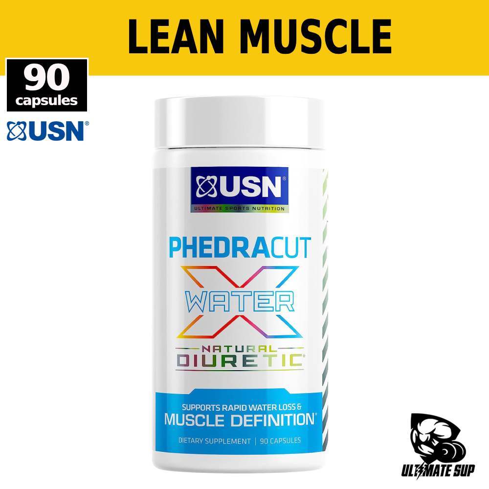 USN, Phedracut Water X, Natural Diuretic, Lean Muscle, Reduce Water Retention, Weight Loss Support, 90 Capsules - Ultimate Sup Singapore