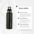 Frost Vial, 600ml, Thermal Flask Insulated Stainless Steel Water Bottle, Double Layer, Threadless Lid - Ultimate Sup - Ultimate Sup Singapore