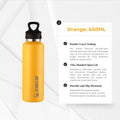 Frost Vial, 600ml, Thermal Flask Insulated Stainless Steel Water Bottle, Double Layer, Threadless Lid - Ultimate Sup - Ultimate Sup Singapore