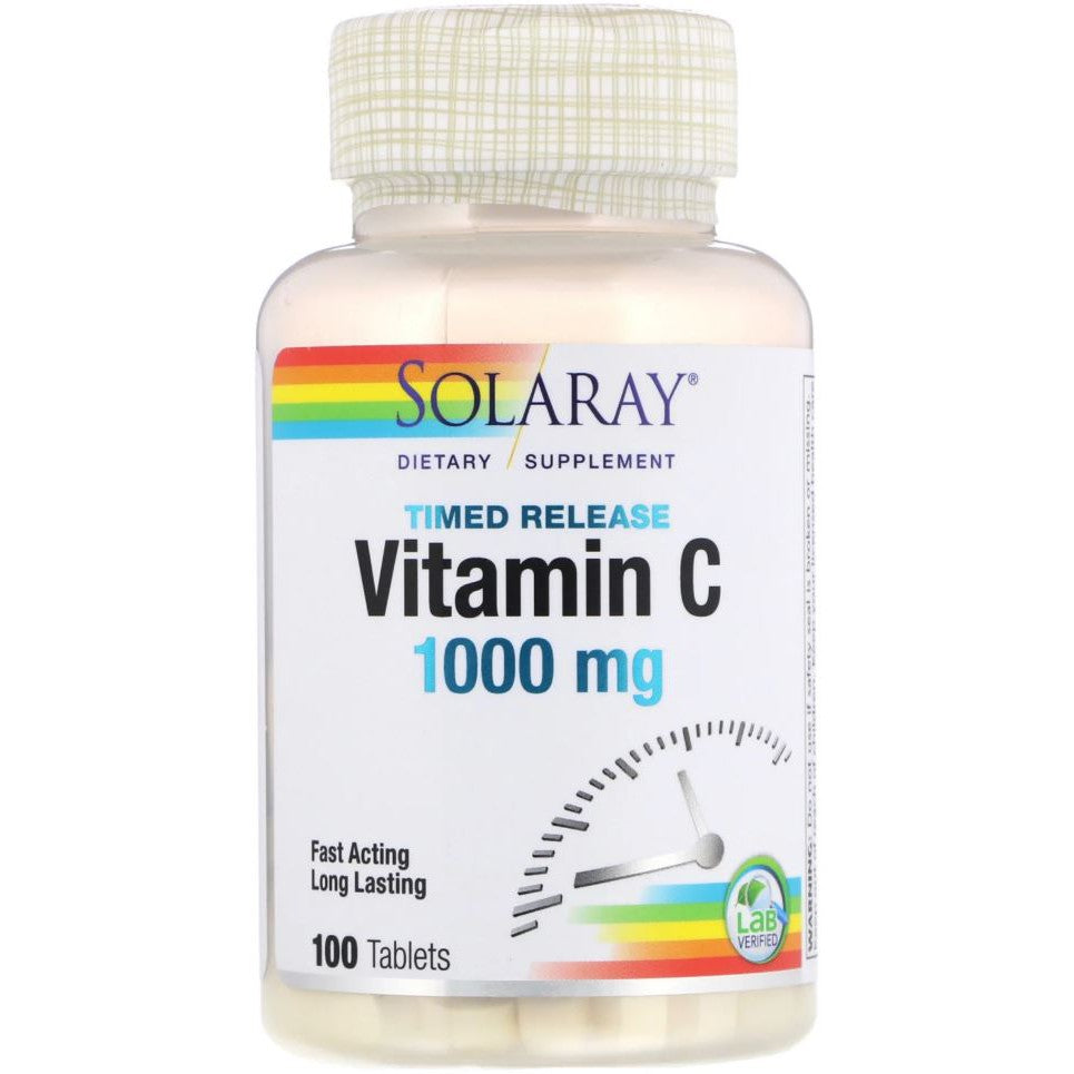 Solaray, Timed Release, Vitamin C, Rosehip, Stearic Acid, Contains Silica, 1000 mg, 250 Tablets - Ultimate Sup Singapore