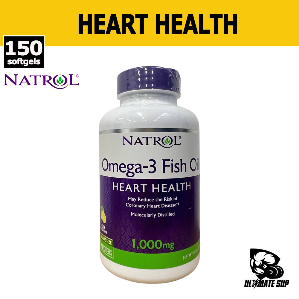 Natrol, Omega 3 Fish Oil, Natural Lemon Flavor, 1,000 mg, 150 Softgels, thumbnail
