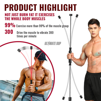 UltimateSup Flexi Bar, Fitness Stick, Weight Loss Support, Vibrating Rod High Frequency Vibration - Ultimate Sup Singapore