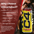 Cellucor C4 Original Energy Drink, Enhance Endurance, Performance and Muscle Support, Hydration, 16oz, 3-12 cans - Ultimate Sup Singapore