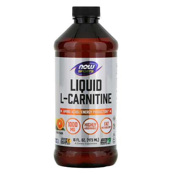 Now Sports Liquid L-Carnitine To Build Muscle, Support Fat Burning, 1000mg, 16 oz (473ml) - 32 oz (946ml) - Ultimate Sup Singapore