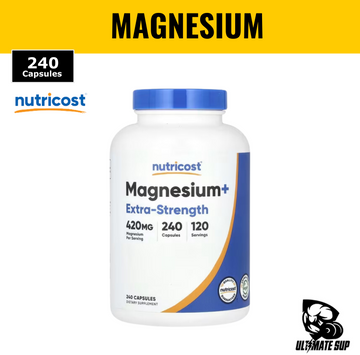 Nutricost, Magnesium+, Extra-Strength, Enhance Health Overall, Support Sleep, Nerve & Muscle Health, 420 mg, 240 Caps - Ultimate Sup Singapore