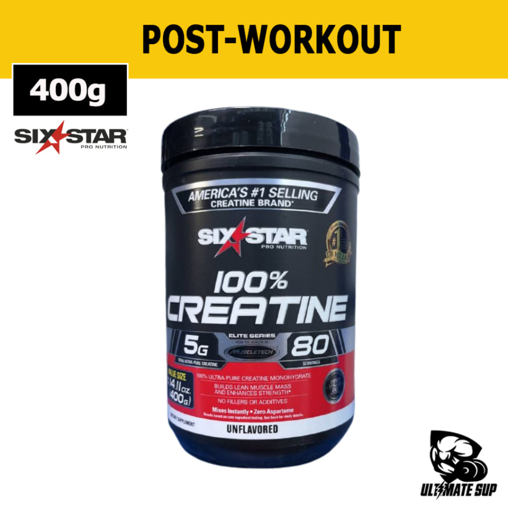 Six Star, Elite Series, 100% Creatine, 400g Unflavored - Ultimate Sup Singapore