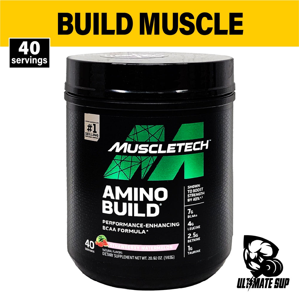 Muscletech Amino Build, BCAA, Amino Acid + Electrolyte Powder, Support Muscle Recovery, Build Muscle, 593g - thumbnail