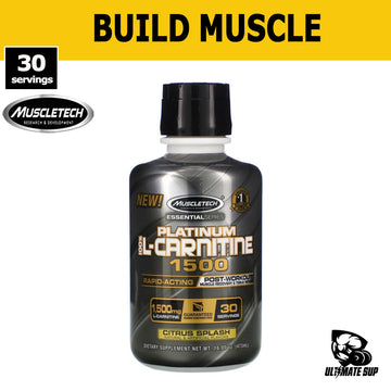 Muscletech, 100% L-Carnitine 1500 Platinum Post Workout Citrus Splash, 1500 mg, 473 ml - Ultimate Sup - Ultimate Sup Singapore