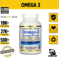 California Gold Nutrition, Omega-3, 100-240 Fish Gelatin Softgels - Ultimate Sup Singapore