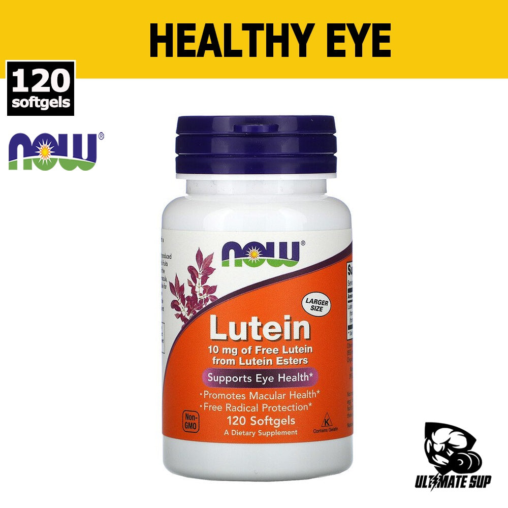 Now Foods, Lutein Eye Health, 10 mg, 120 Softgels -  Main Front