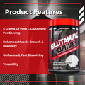 Nutrex Research, Glutamine Drive, Muscle Recovery, Muscle Growth, Amino Acid, Gut Health, Unflavored, 300g - Ultimate Sup Singapore