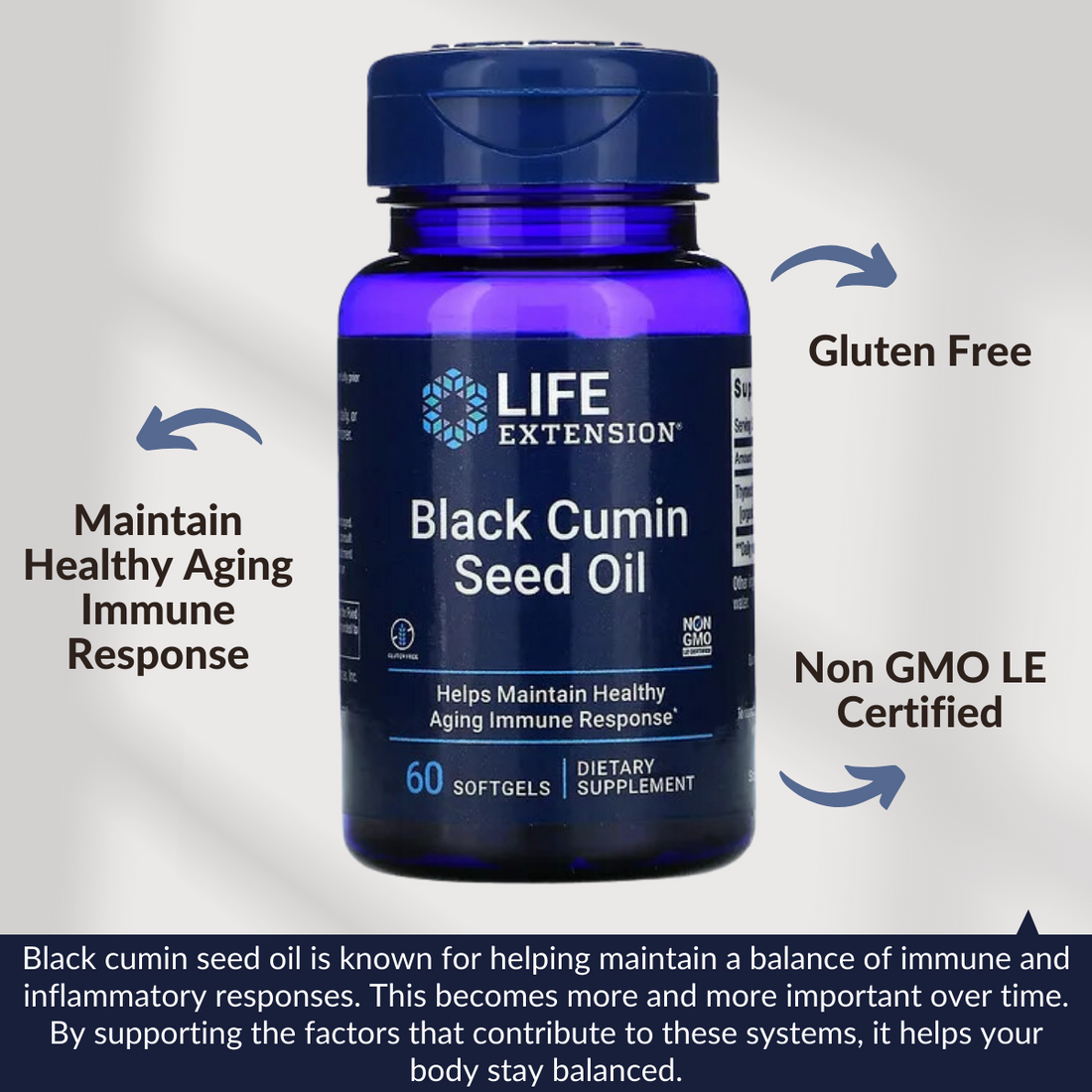 Life Extension, Black Cumin Seed Oil, 60 Softgels - Ultimate Sup Singapore