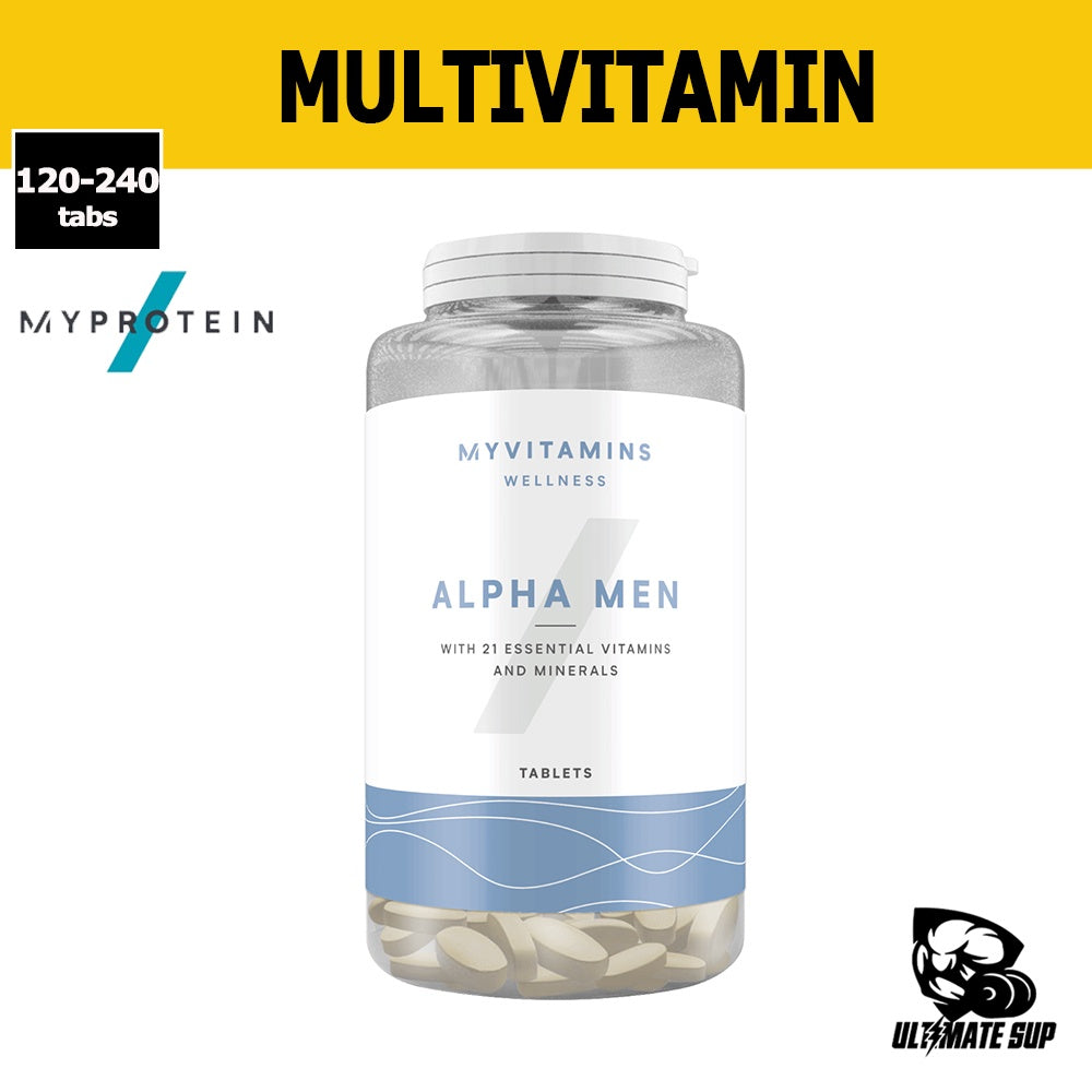 Myprotein Alpha Men Multivitamin Tablets | Essential Vitamins & Minerals | Vital for a Healthy Immune System, 120-240 Tablets, 60-120 Servings - Ultimate Sup Singapore