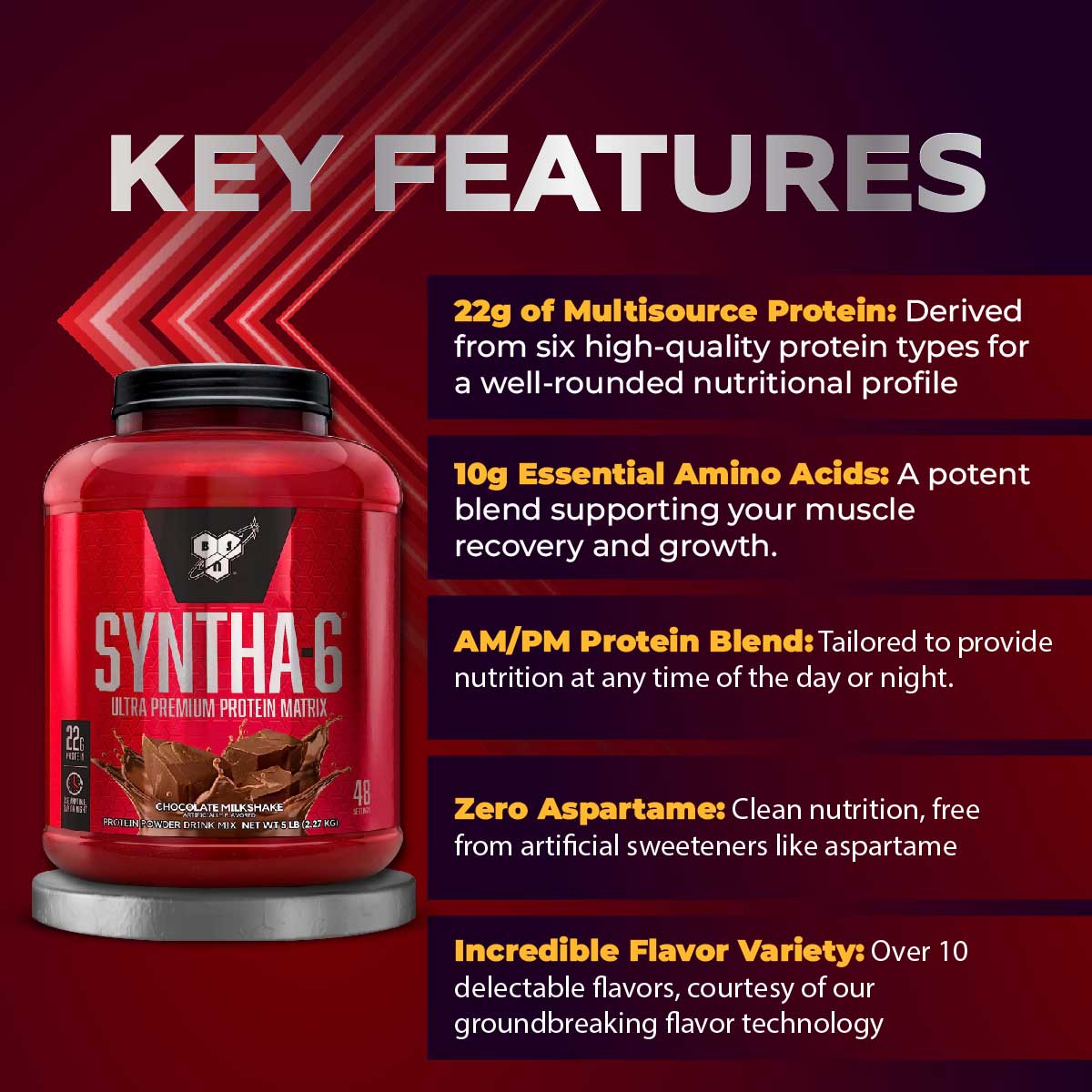 BSN, Syntha 6, 2 lbs - 10 lbs - Ultimate Sup Singapore