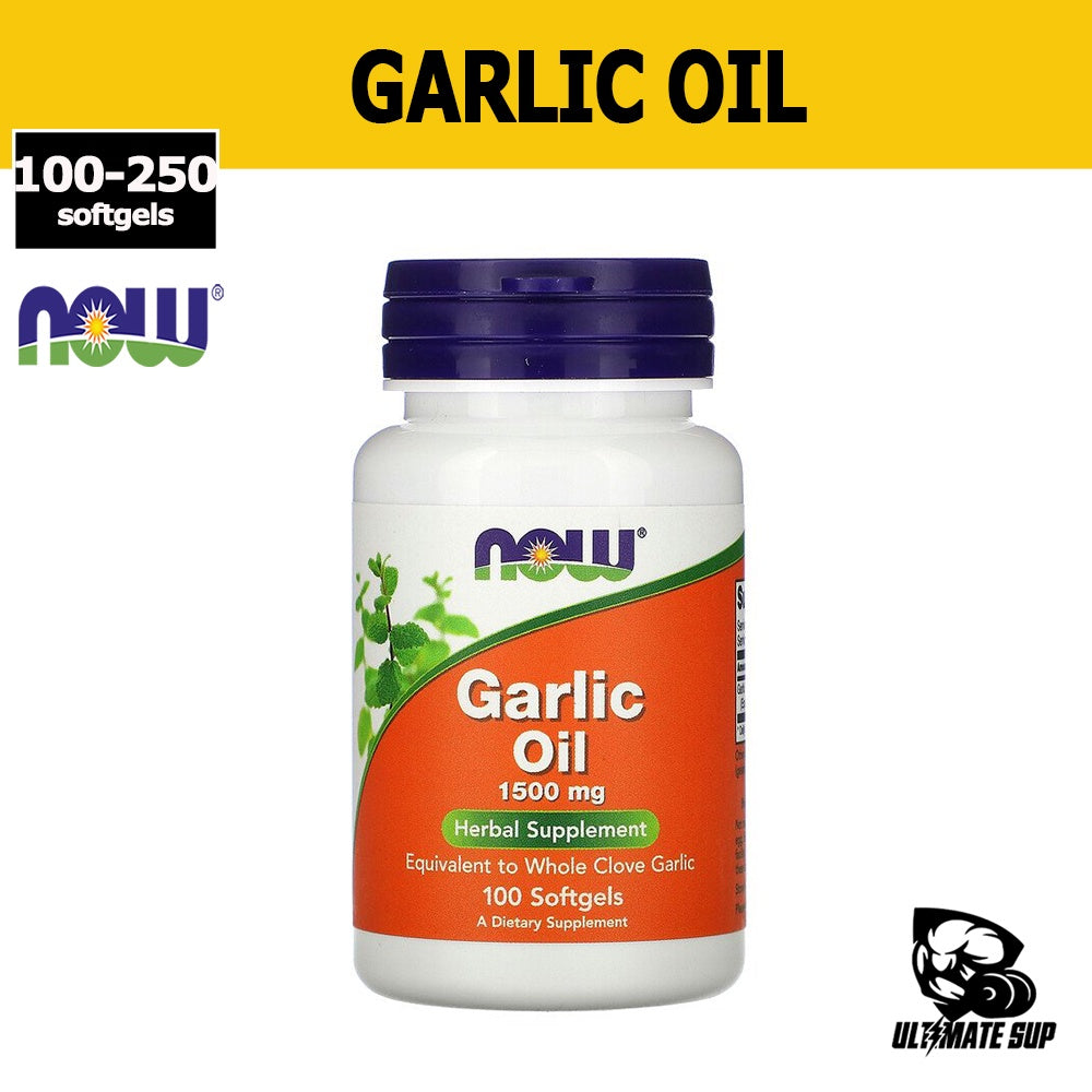 Now Foods Garlic Oil, Herbal Supplement, 1500mg, 100 Softgels - Ultimate Sup Singapore