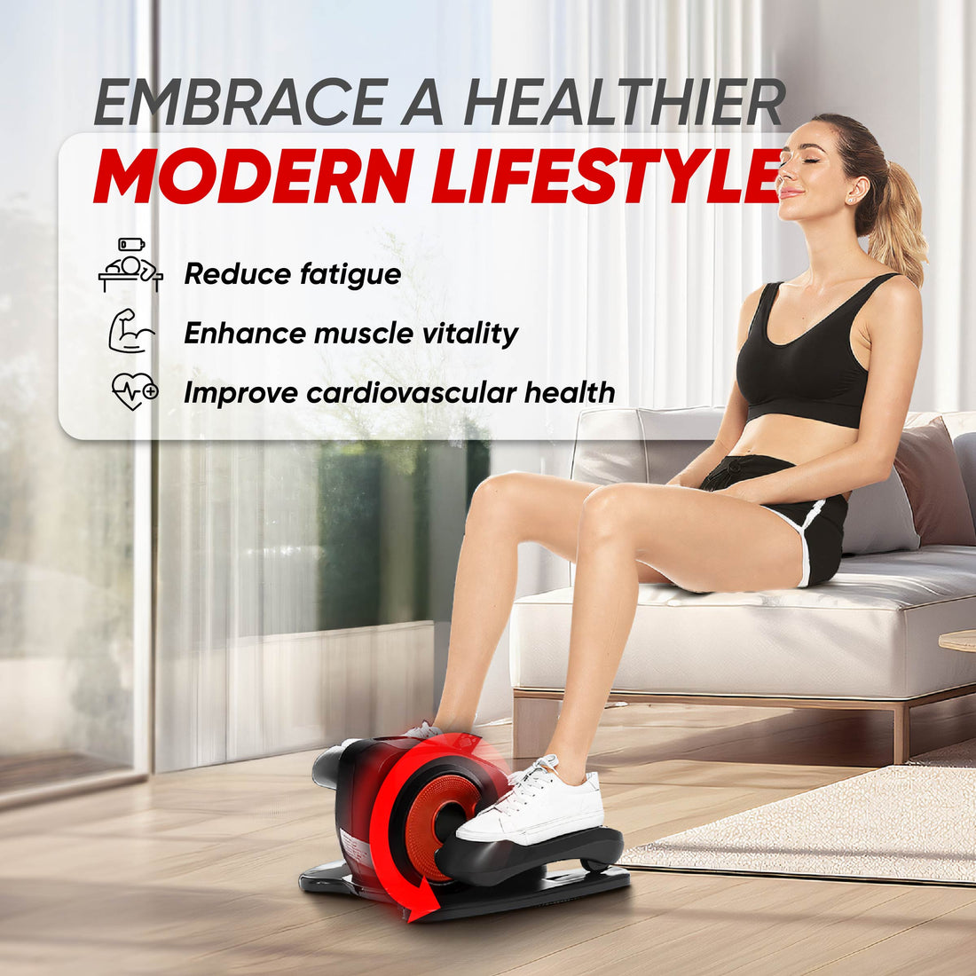 Ultimate Sup, Under Desk Ellipticals Electric, Ellipse Leg Exerciser For Home Use, Electric Seated Pedal Exerciser - Ultimate Sup Singapore