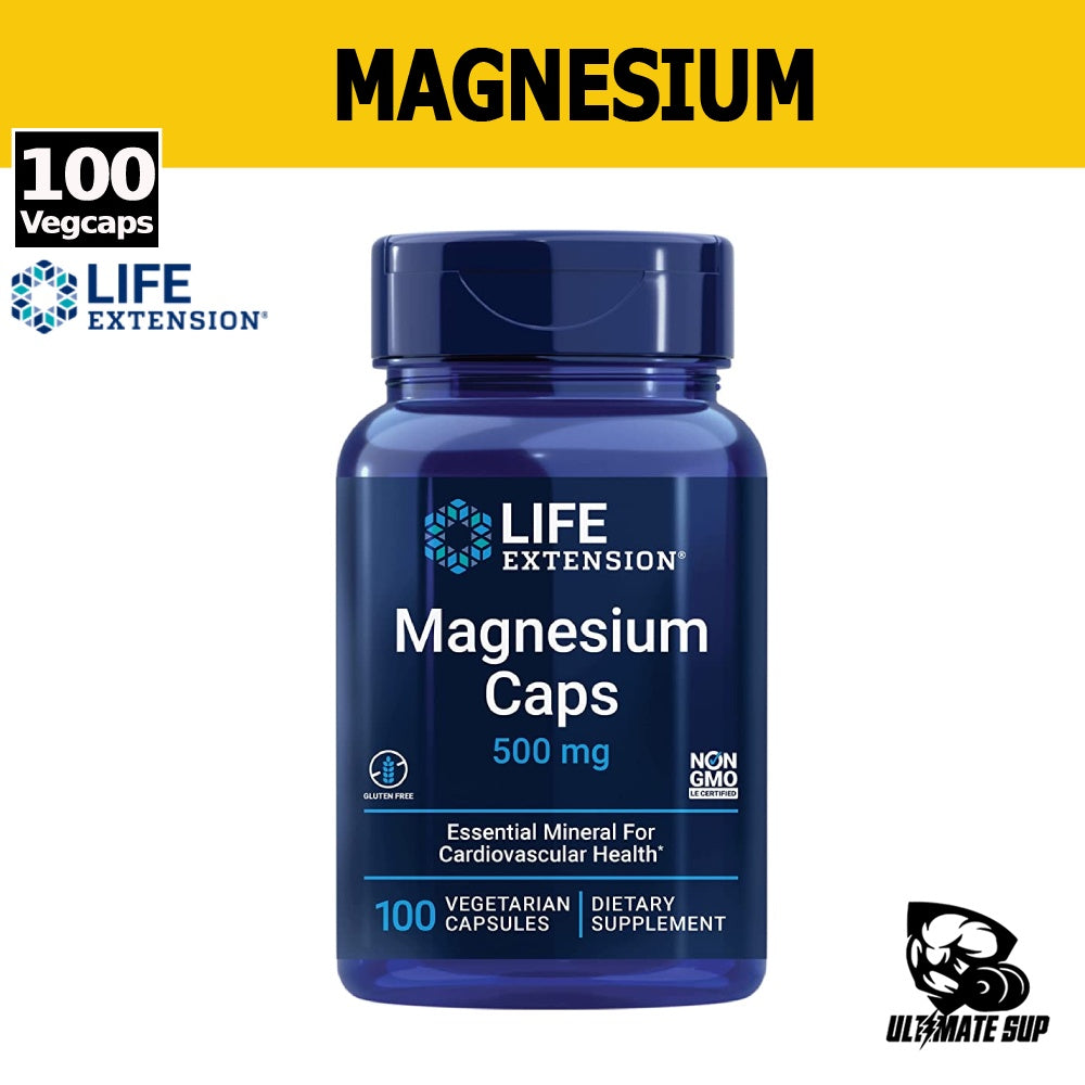 Life Extension, Magnesium Supplement, Bone, Heart and Health Supplement, 500 mg, 100 Vegetarian Capsules - Dietary Supplement
