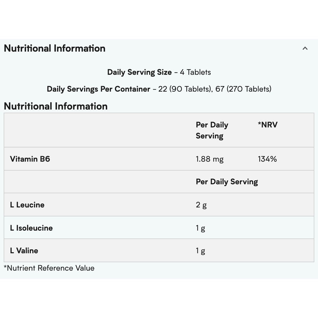 Myprotein Essential BCAA Tablets, 90 Tablets - Ultimate Sup Singapore