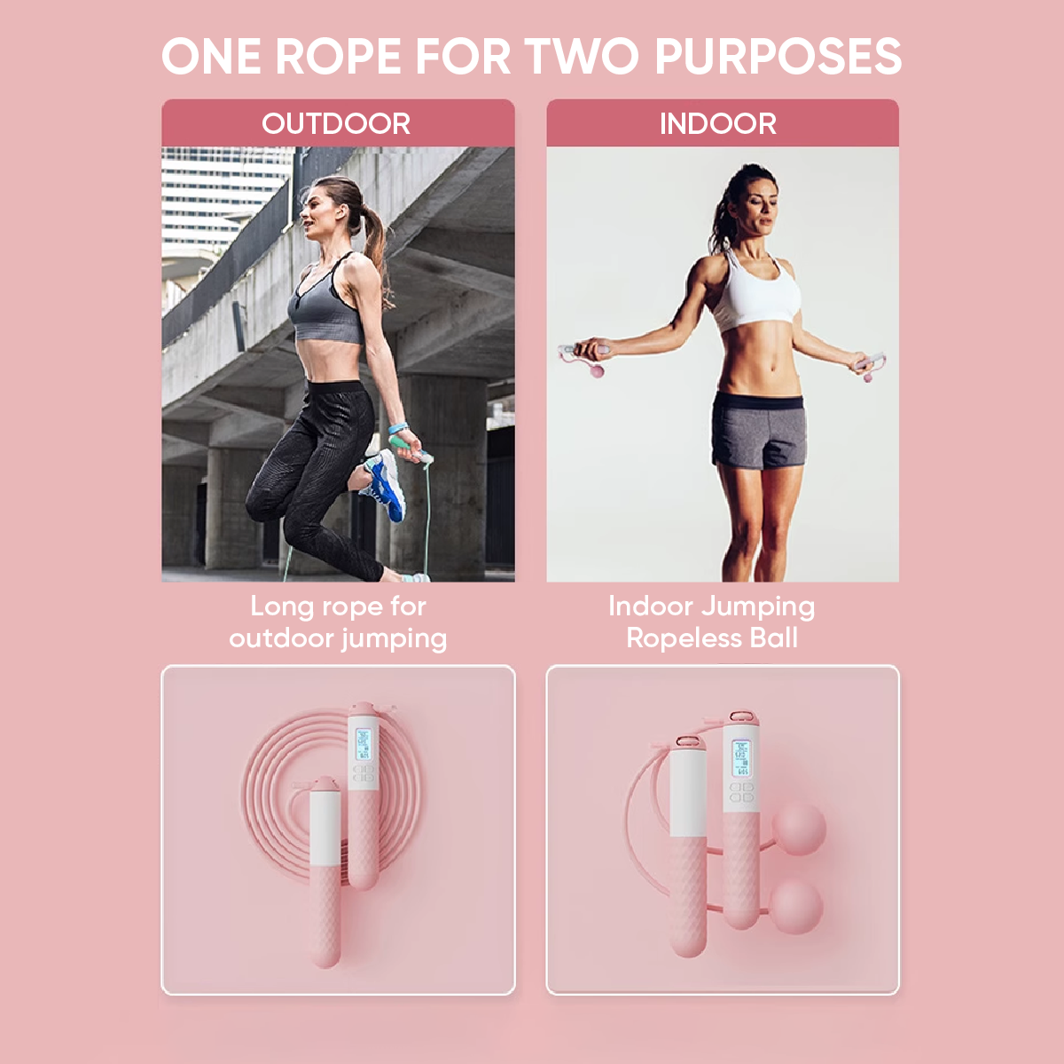 Ultimate Sup Digital Wireless Jumping Rope,  Intelligent Counting, Timing, Anti Slip, Exercise Skipping Rope For Fitness - Ultimate Sup Singapore