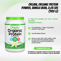 Orgain Organic Plant Based Protein Powder, Vanilla Bean - Vegan, Low Net Carbs, Non Dairy, Gluten Free, Lactose Free, No Sugar Added, Soy Free, Kosher, Non-GMO, 1.02 - 2.03lbs, 10-20 servings - Ultimate Sup Singapore