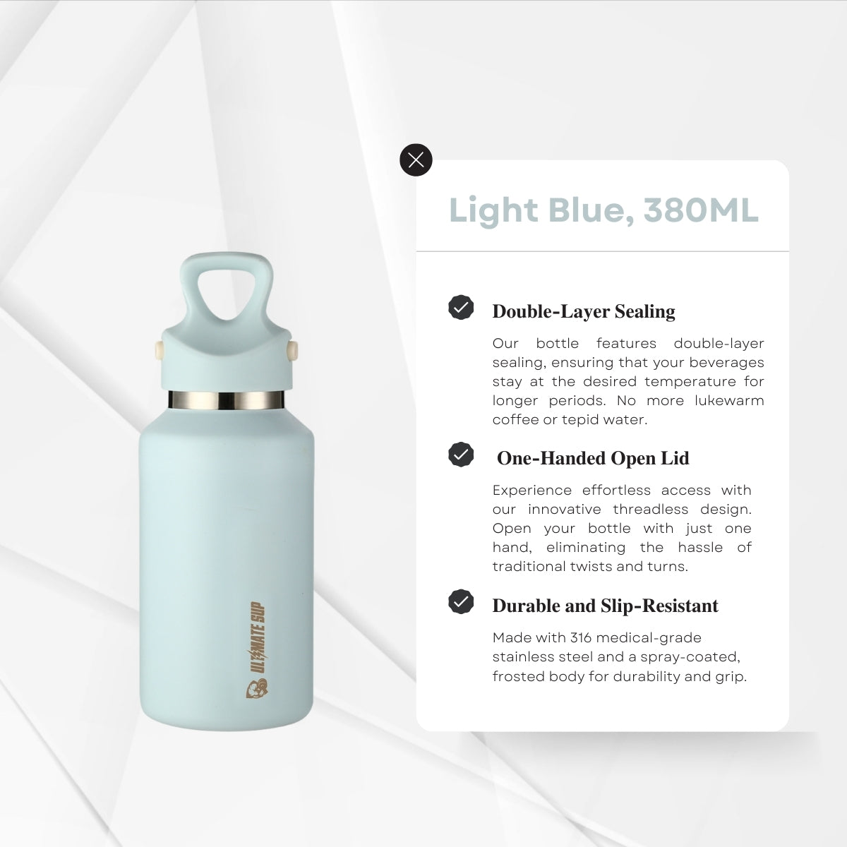 UltimateSup, Frost Vial Thermos Bottle, 600ml