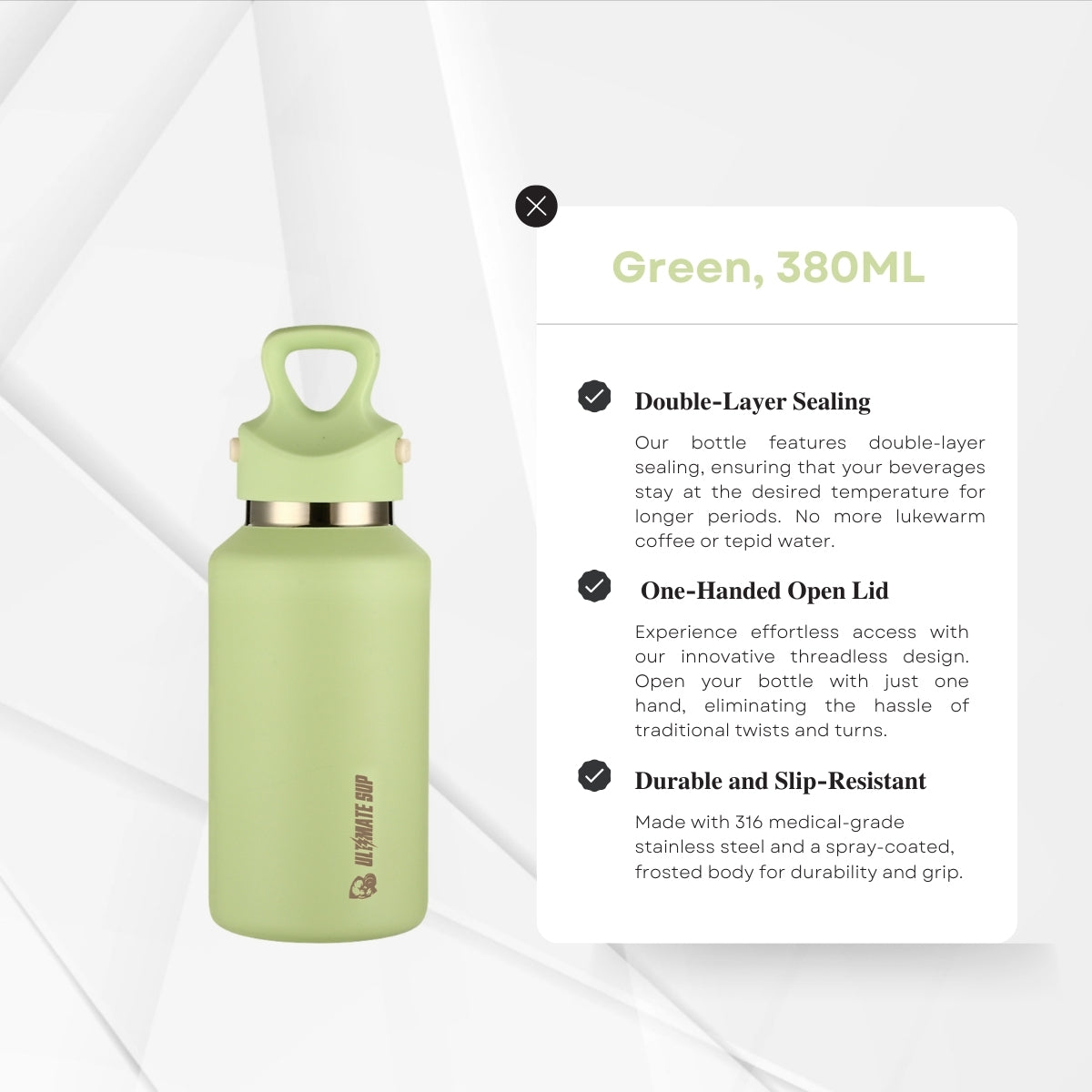 UltimateSup, Frost Vial Thermos Bottle, 600ml