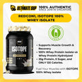 Redcon1, Isotope 100% Whey Isolate, Muscle Growth, Lactose Free, Various Flavours, 2lbs (907g)/ 5lbs (2.27kg) - Ultimate Sup Singapore