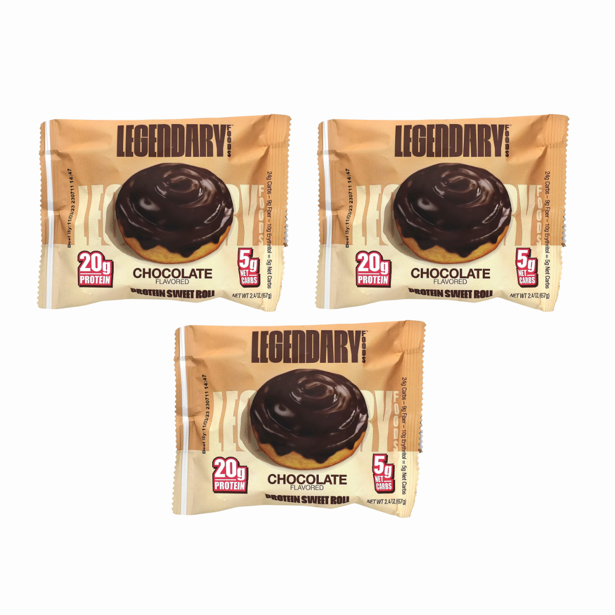 Legendary Foods, Protein Sweet Roll, Various Flavors, 67 g, 3-8 pcs - Ultimate Sup Singapore