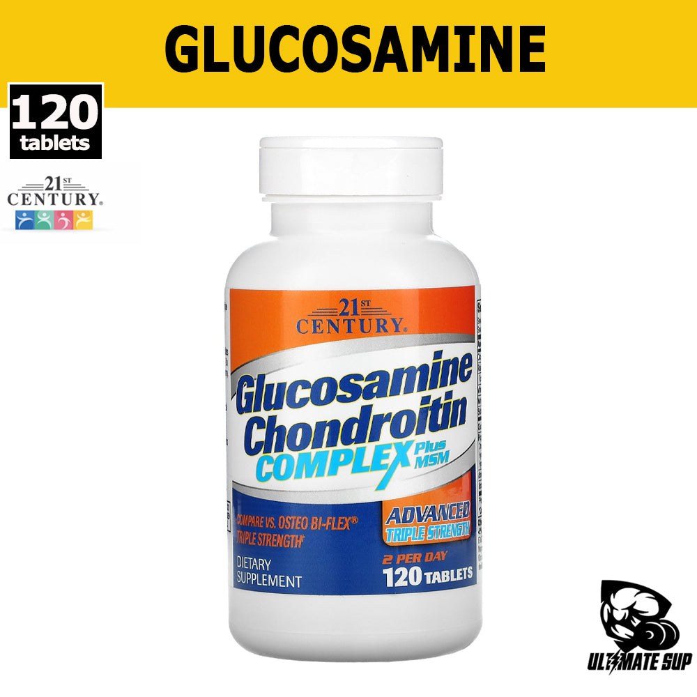 21st Century | Glucosamine Chondroitin Complex Plus MSM | Advanced Triple Strength |120 Tablets