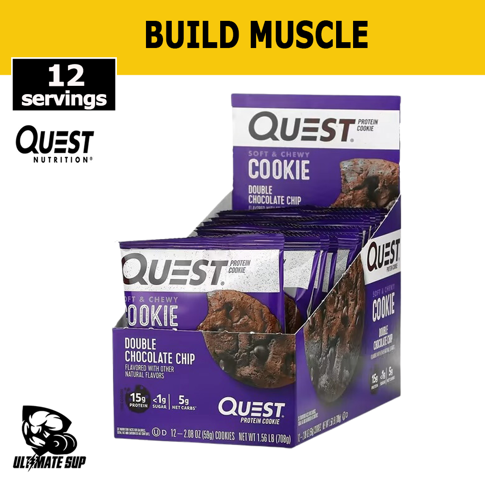 Quest Nutrition, Protein Cookie, 12 Pack, 59g Each - Ultimate Sup Singapore