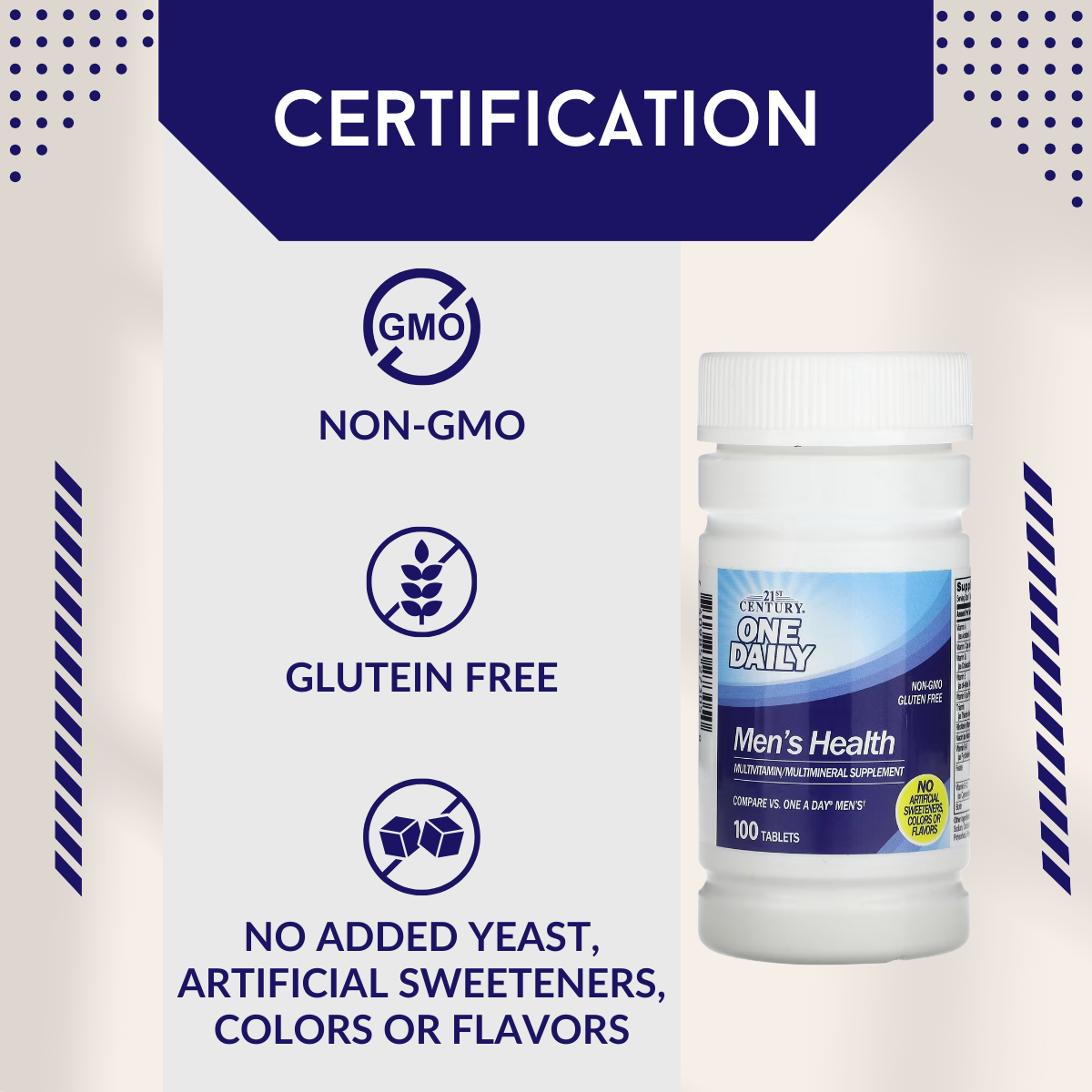 21st Century, One Daily, Men's Health, 100 Tablets - Ultimate Sup Singapore