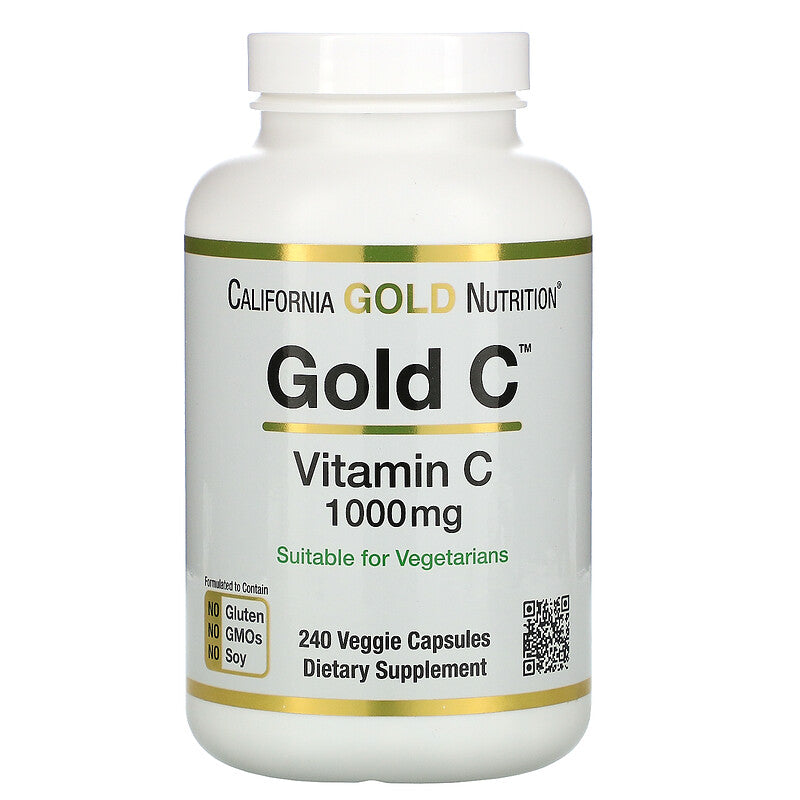 California Gold Nutrition, Gold C, Vitamin C, antioxidant, supports immune health, 750mg / 1000mg - Ultimate Sup Singapore