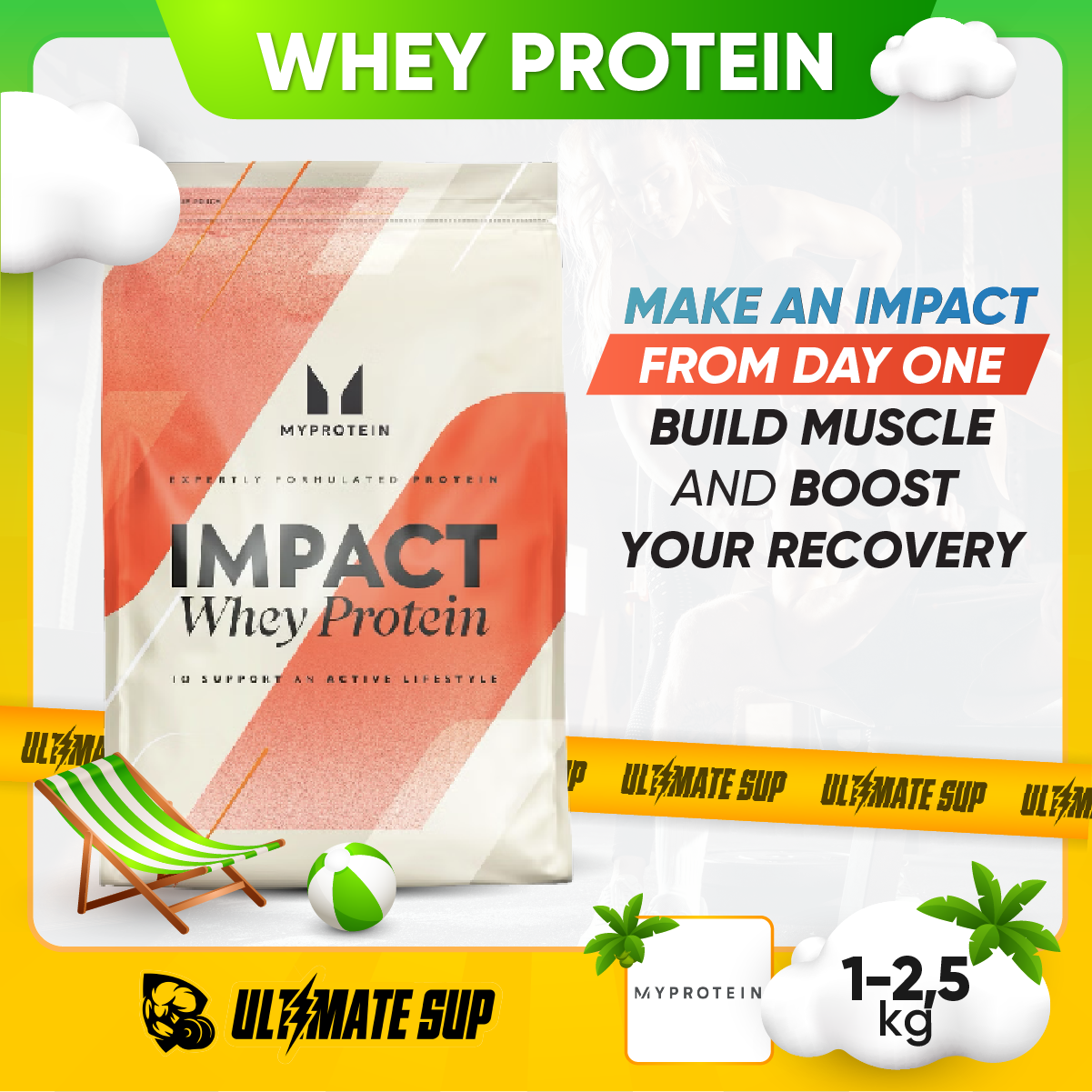 Myprotein, Impact Whey Protein Powder, 250g - 1kg - Ultimate Sup Singapore