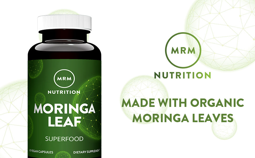 MRM Nutrition, Moringa Leaf, Health Supplement, Organic & Raw Superfood, Dietary Supplement, 60 Vegan Capsules - Ultimate Sup Singapore