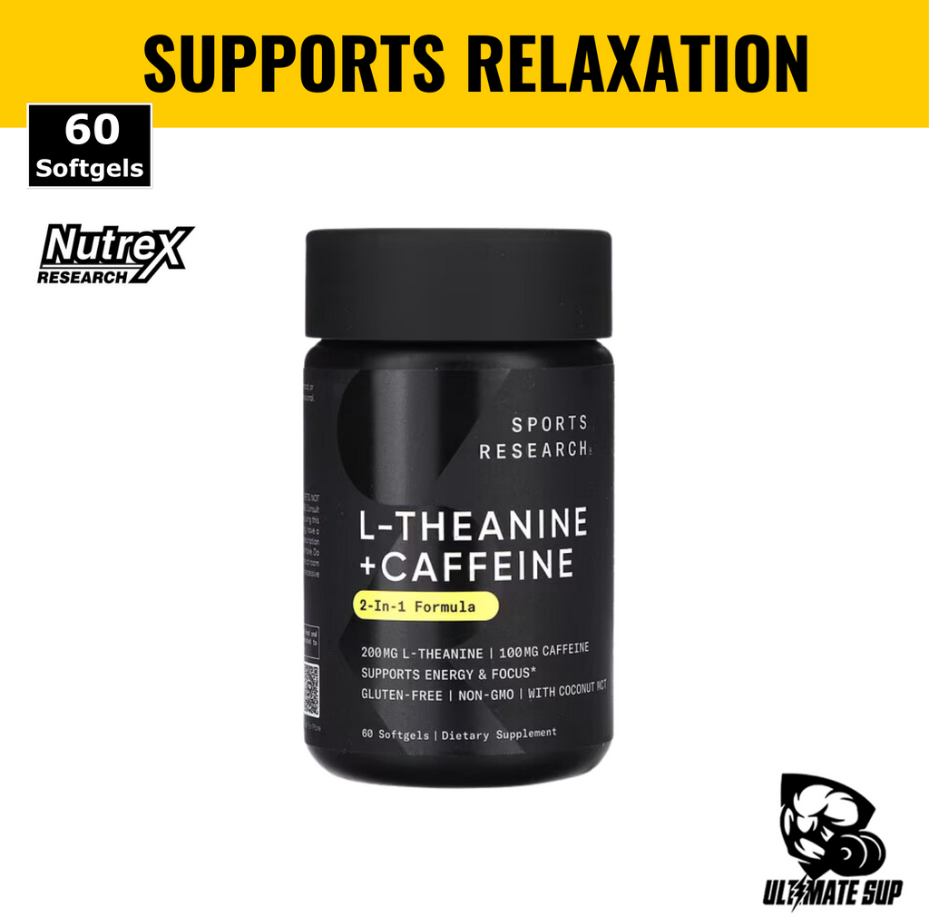 Sports Research, L-Theanine & Caffeine with MCT Oil, 60 Soft Gels, Thumbnails
