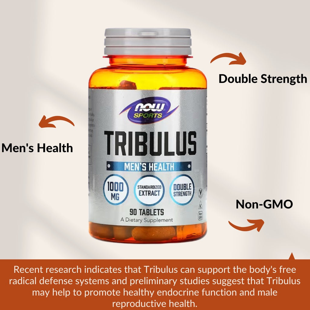 Now Sports, Tribulus, 1000mg, Enhance Vitality & Virility, 90 - 180 Tablets - Ultimate Sup Singapore